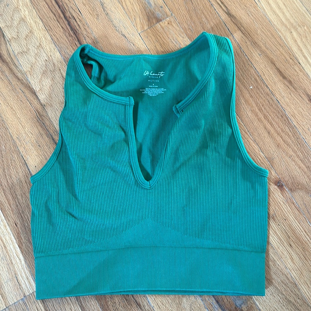 Green, cute tank top active